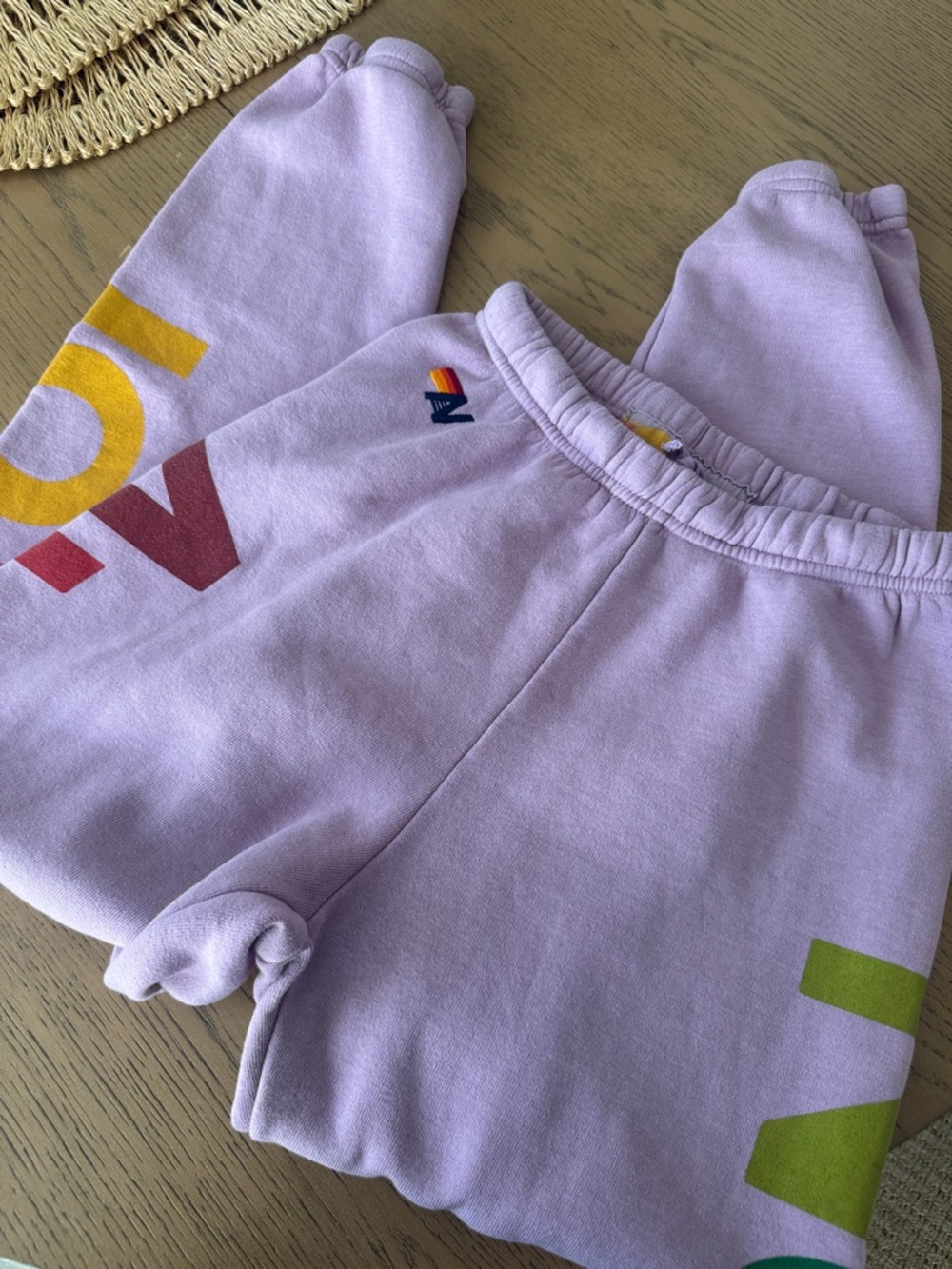 AVIATOR NATION 2 SWEATPANTS - MAUVE Sz Small - Picture 9 of 9